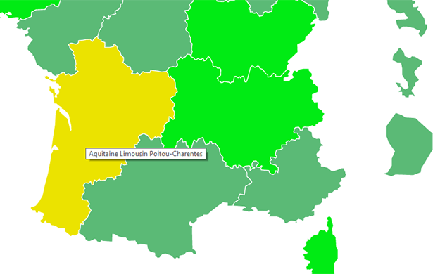 Carte cliquable des régions de France pour Joomla